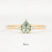 【即日配送】エミリーリング ・0.55ct・加熱モンタナ産ブルーサファイア・K14YG
