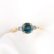 Emilie Grand Ring 1.18ct Teal Blue Montana Sapphire