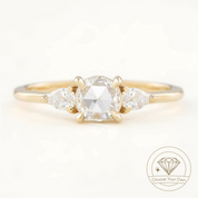 Olivia Ring, Round Rose Cut Diamond