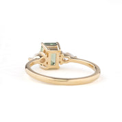 Olivia Ring 1.20ct Light Green Montana Sapphire, 14k Yellow Gold (One of a kind)