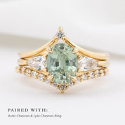 【一点物】オリヴィアリング ・2.20ct・加熱モンタナ産ブルーグリーンイエローサファイア・K14YG