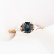 Olivia Grand Ring, 1.37ct Teal Blue Queensland Sapphire