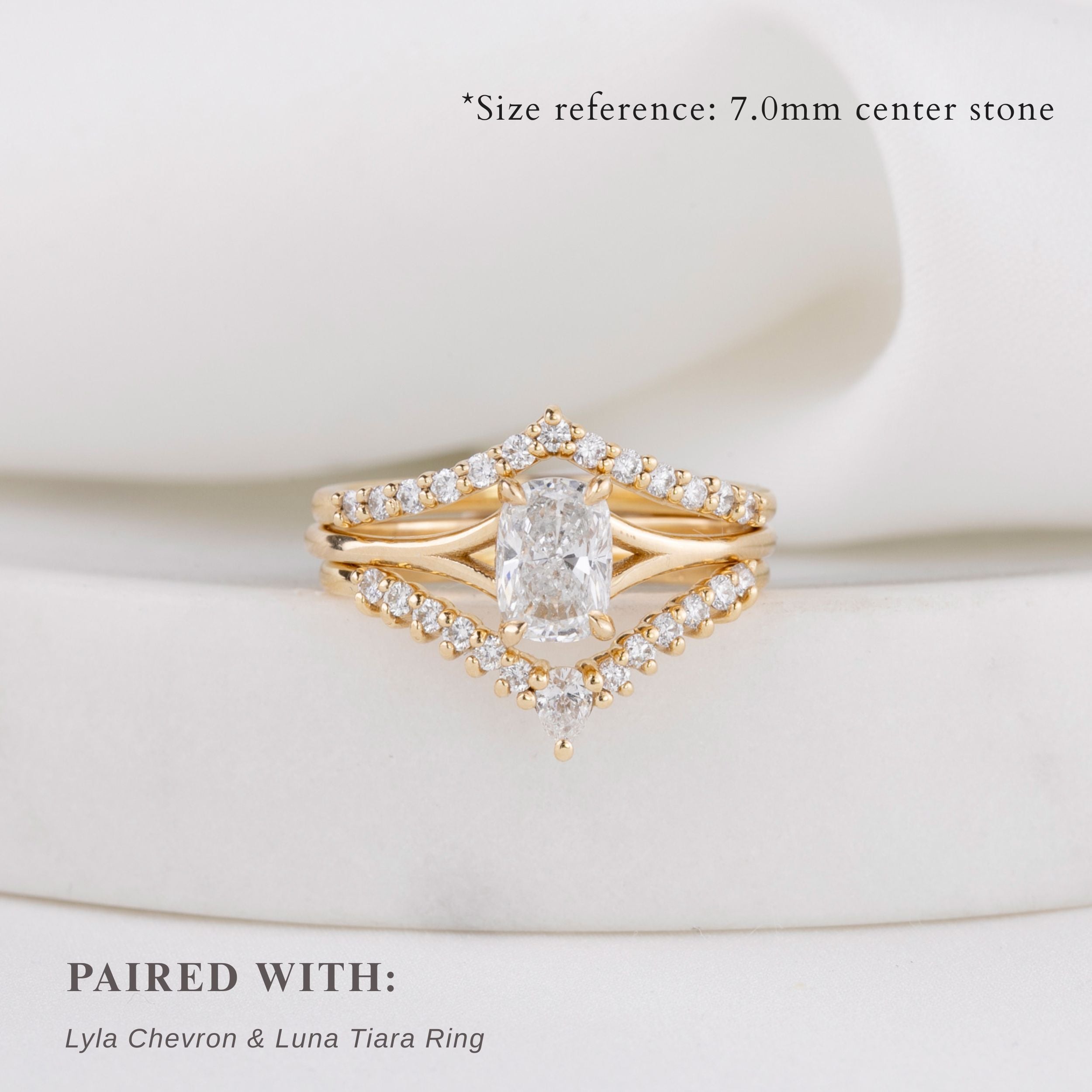 Kylie Ring, 1.00ct Cushion Lab Diamond