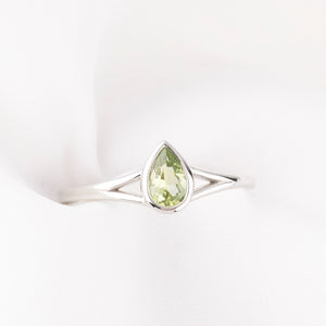 Kylie Ring, 0.50ct Light Green Montana Sapphire
