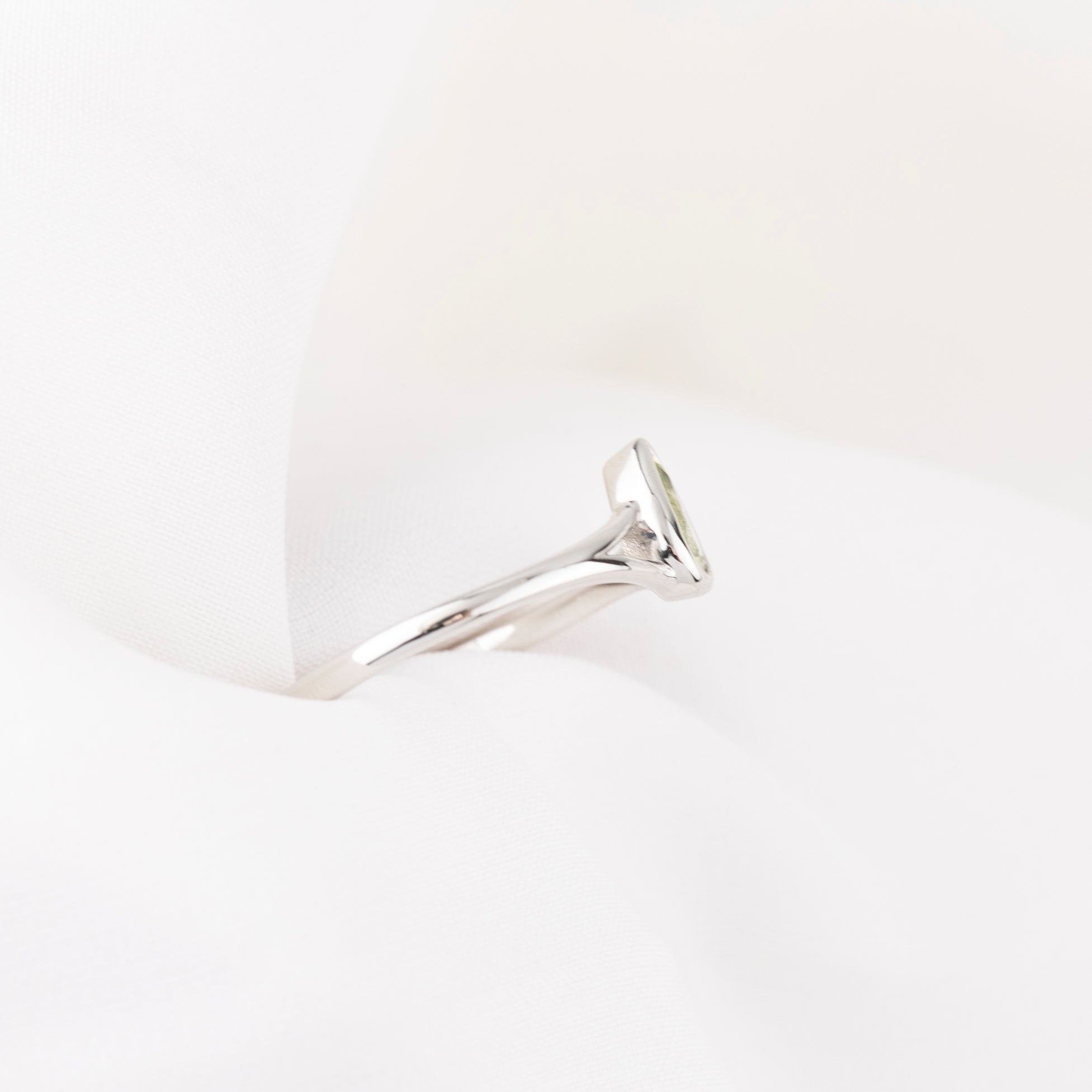 Kylie Ring, 0.50ct Light Green Montana Sapphire