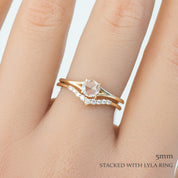 Kylie Ring, Round Rose Cut Diamond