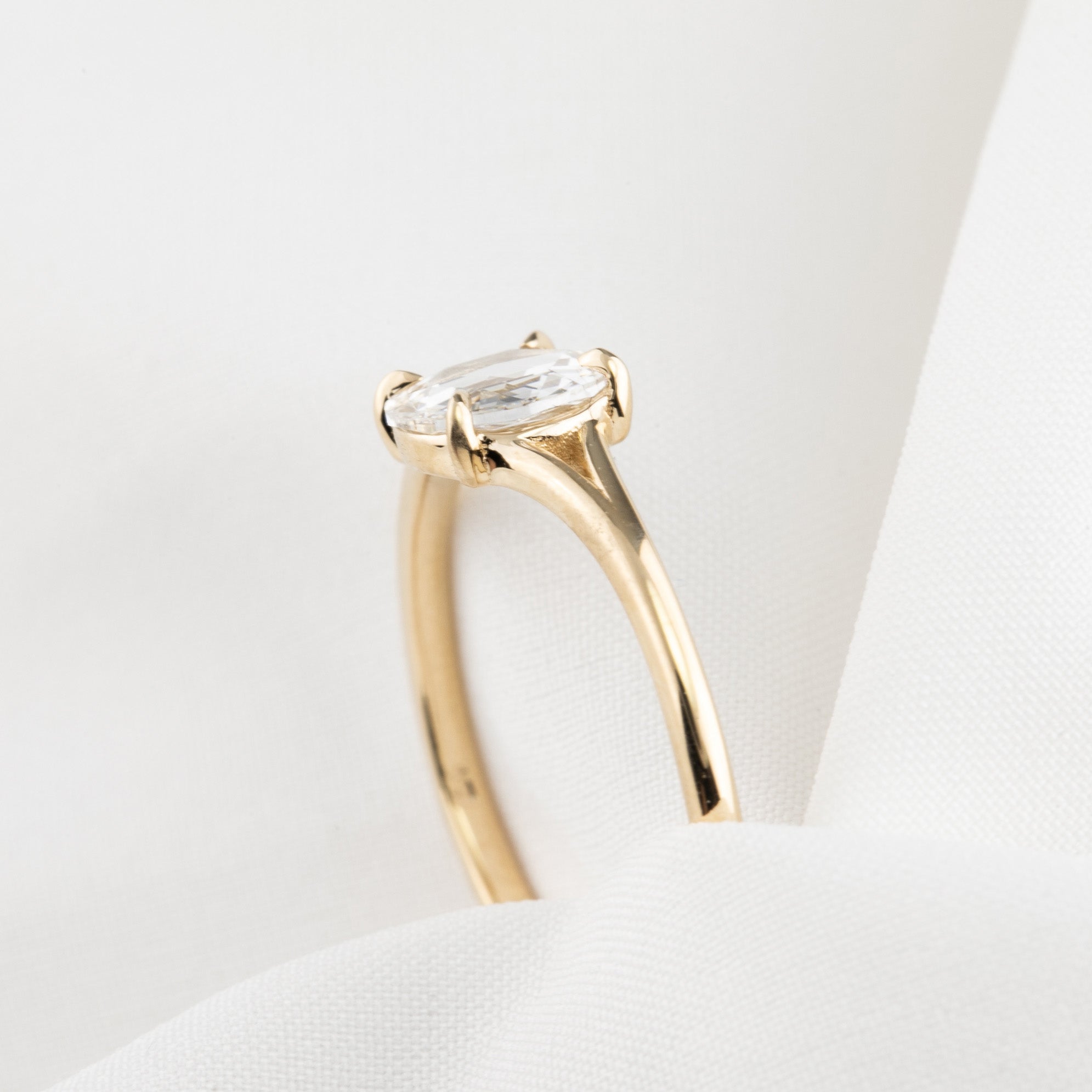 Kylie Ring, Round Rose Cut Diamond