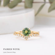 Kylie Ring, 1.31ct Green Montana Sapphire