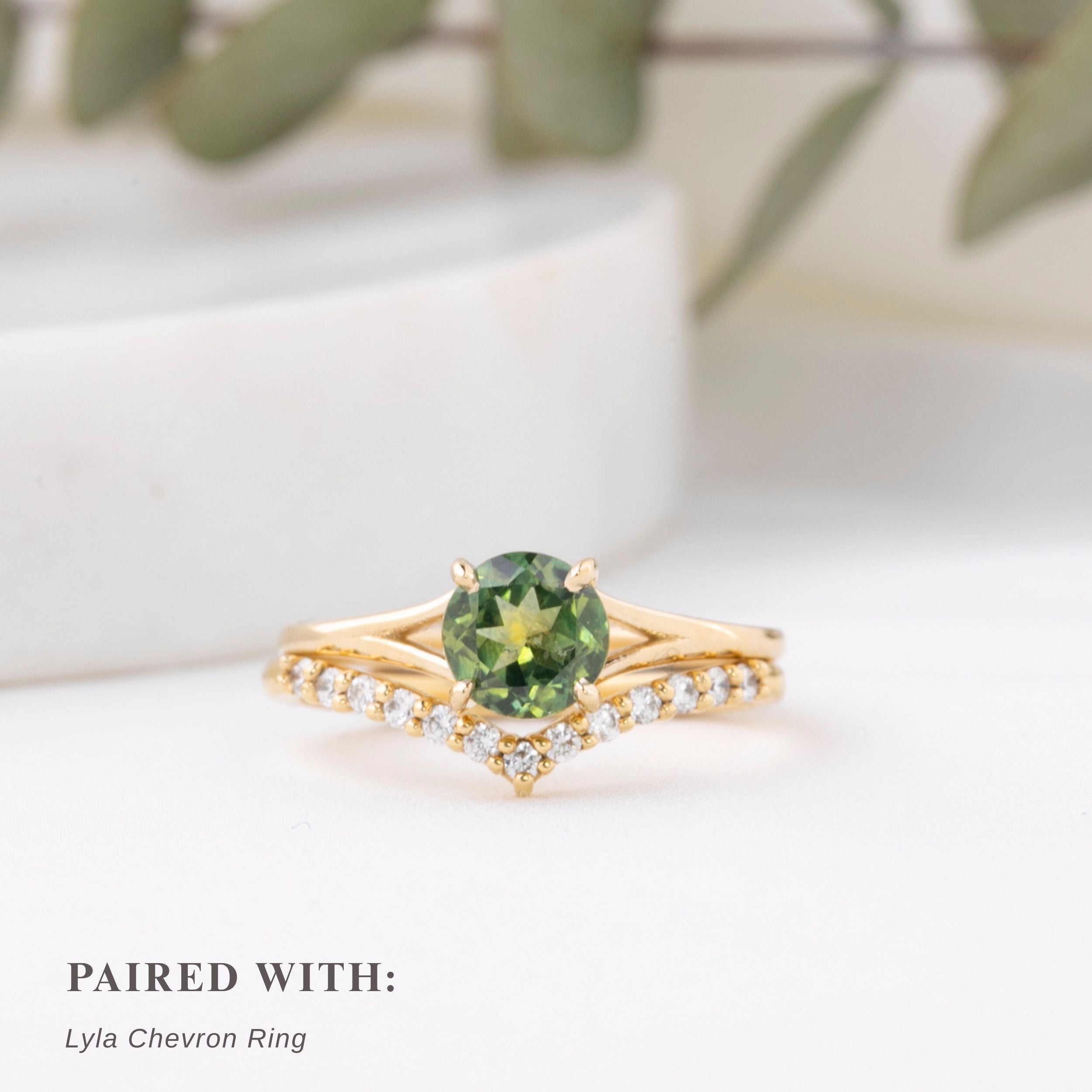 Kylie Ring, 1.31ct Green Montana Sapphire