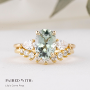 【一点物】クレアリング ・1.85ct・加熱モンタナ産ライトブルーグリーンサファイア・K14YG