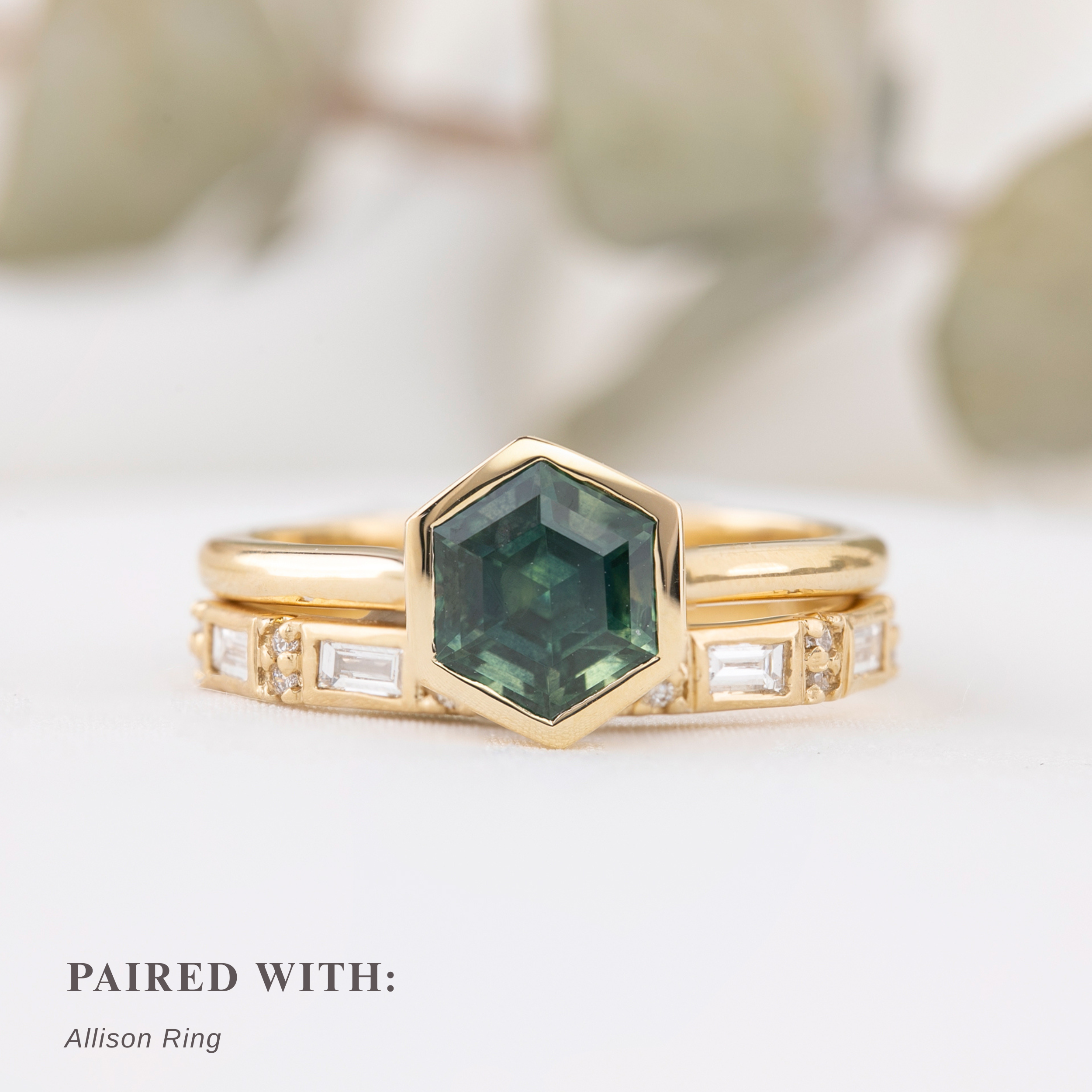 Riley Ring, 1.80ct Blue Green Montana Sapphire