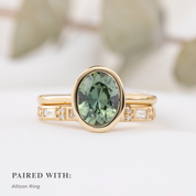Riley Ring, 1.88ct Green Madagascar Sapphire