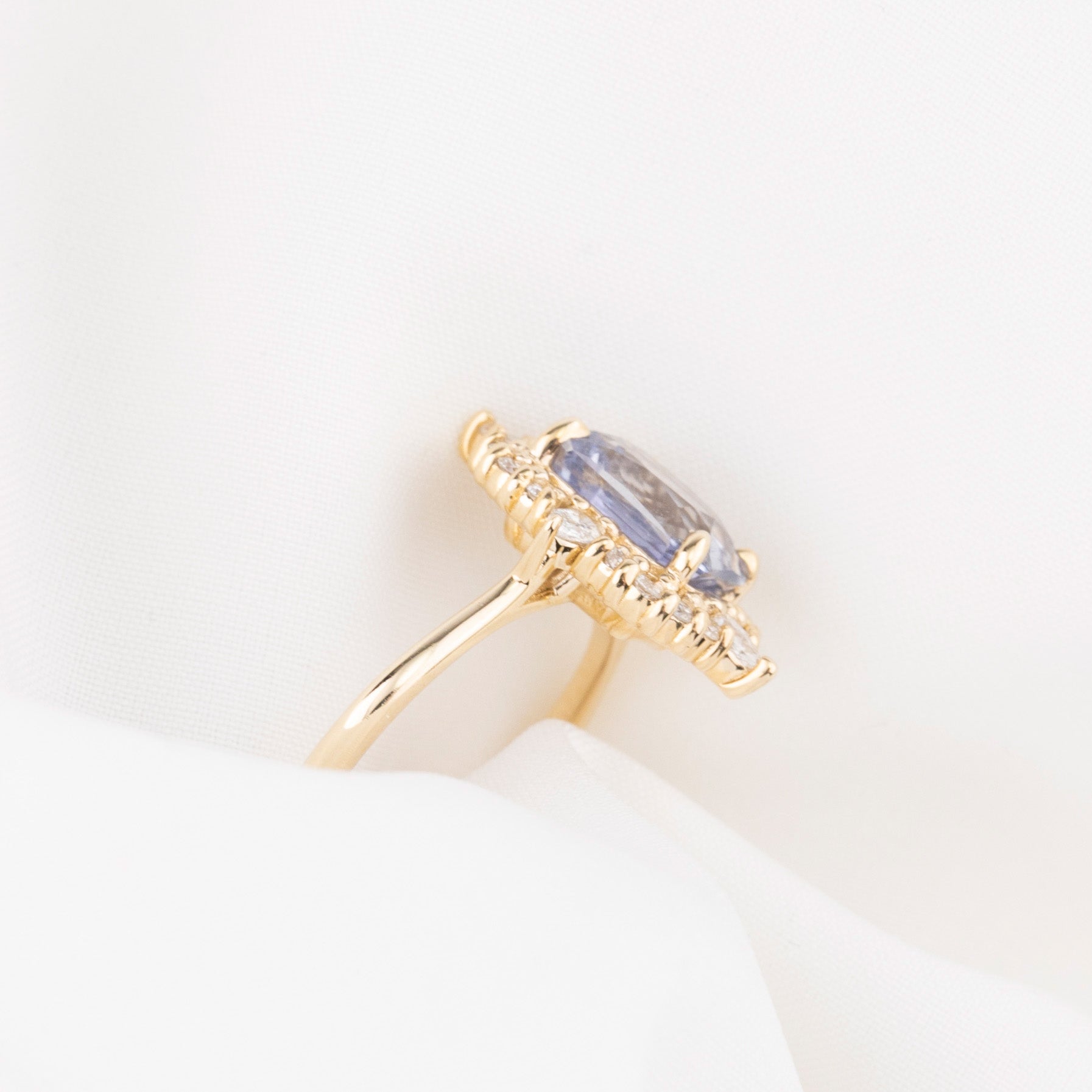 Brianna Ring, 2.92ct Lavender Blue Ceylon Sapphire