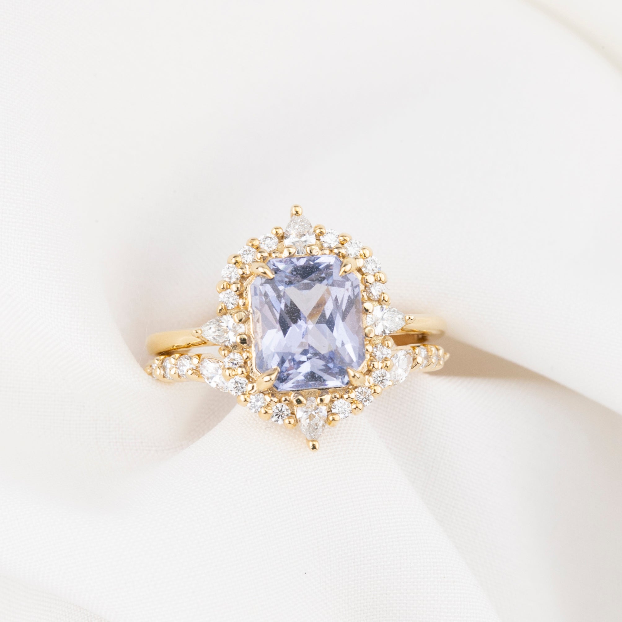 Brianna Ring, 2.92ct Lavender Blue Ceylon Sapphire