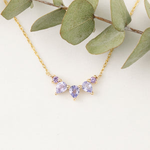 クラスター ネックレス サファイア