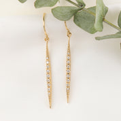 Diamond Crescent Earrings