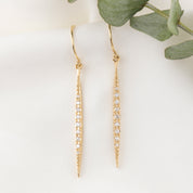 Diamond Crescent Earrings