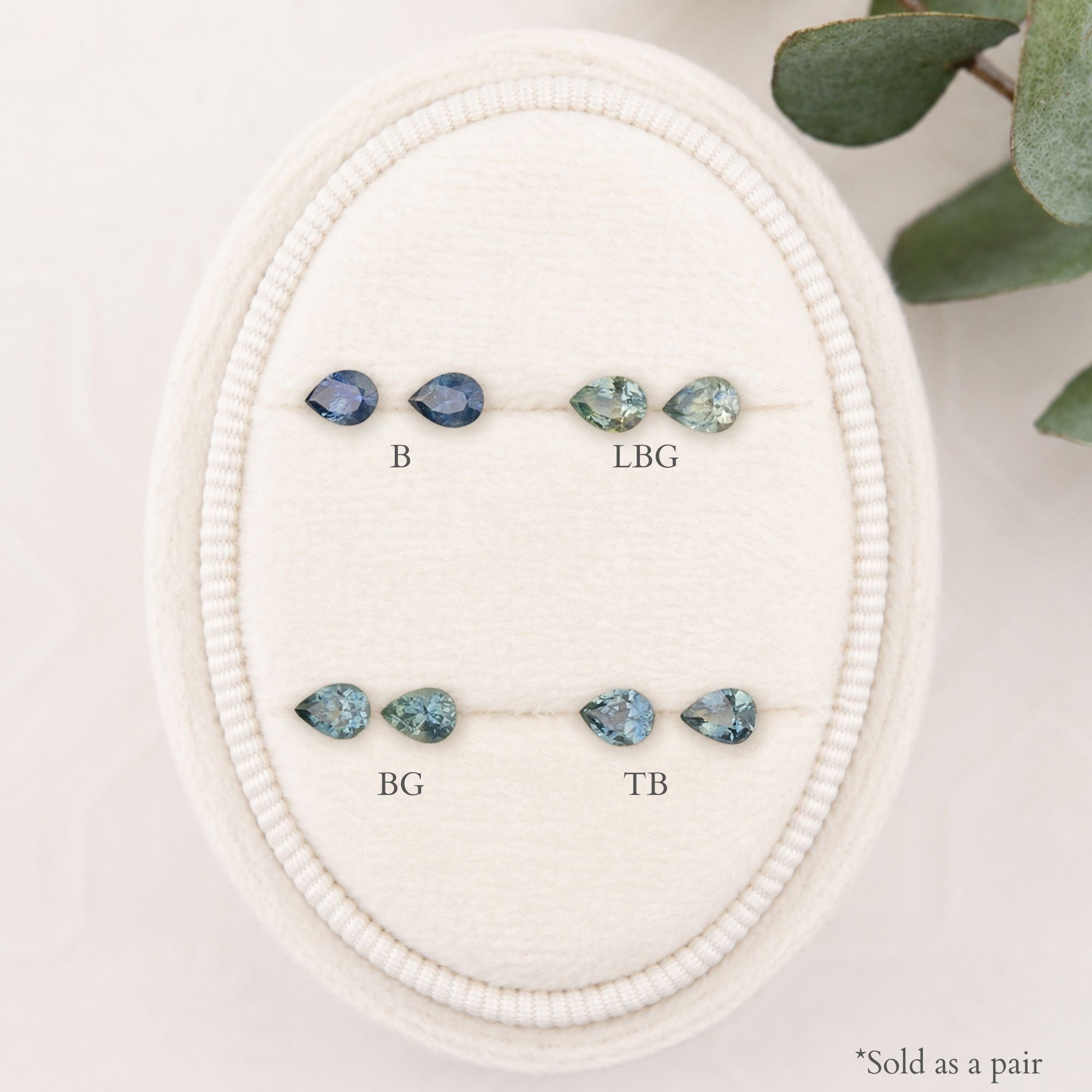 0.30ctw Calibrated Pear Montana Sapphires (4.0mm) CS063 | Pair