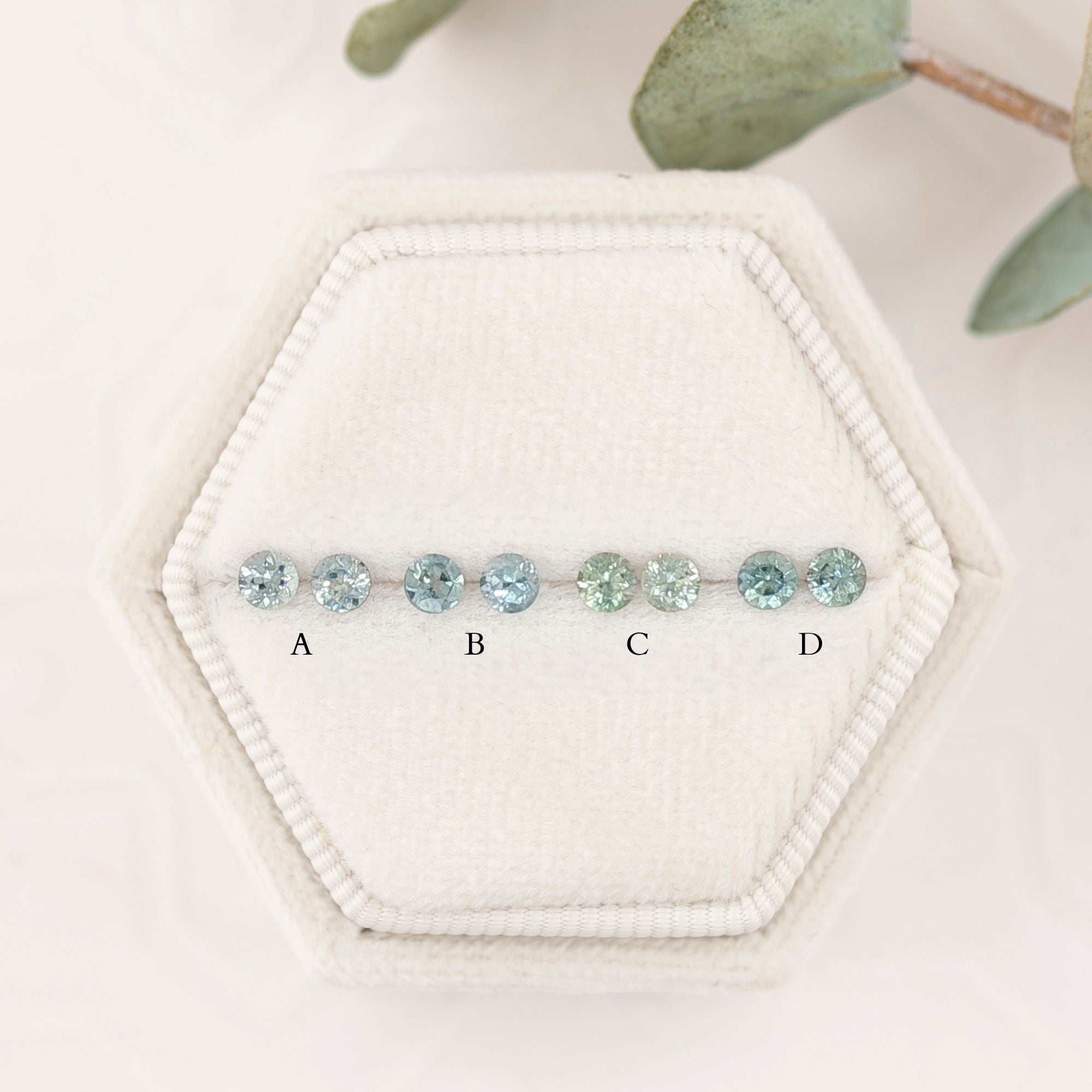 Montana Sapphire Moon & Star Stud Earrings, 3mm montana sapphires