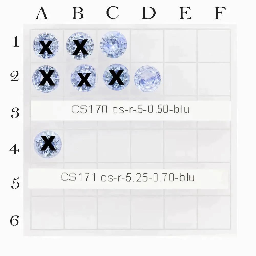 0.50-0.70ct Calibrated Round Ceylon Blue Sapphire (5.0mm)