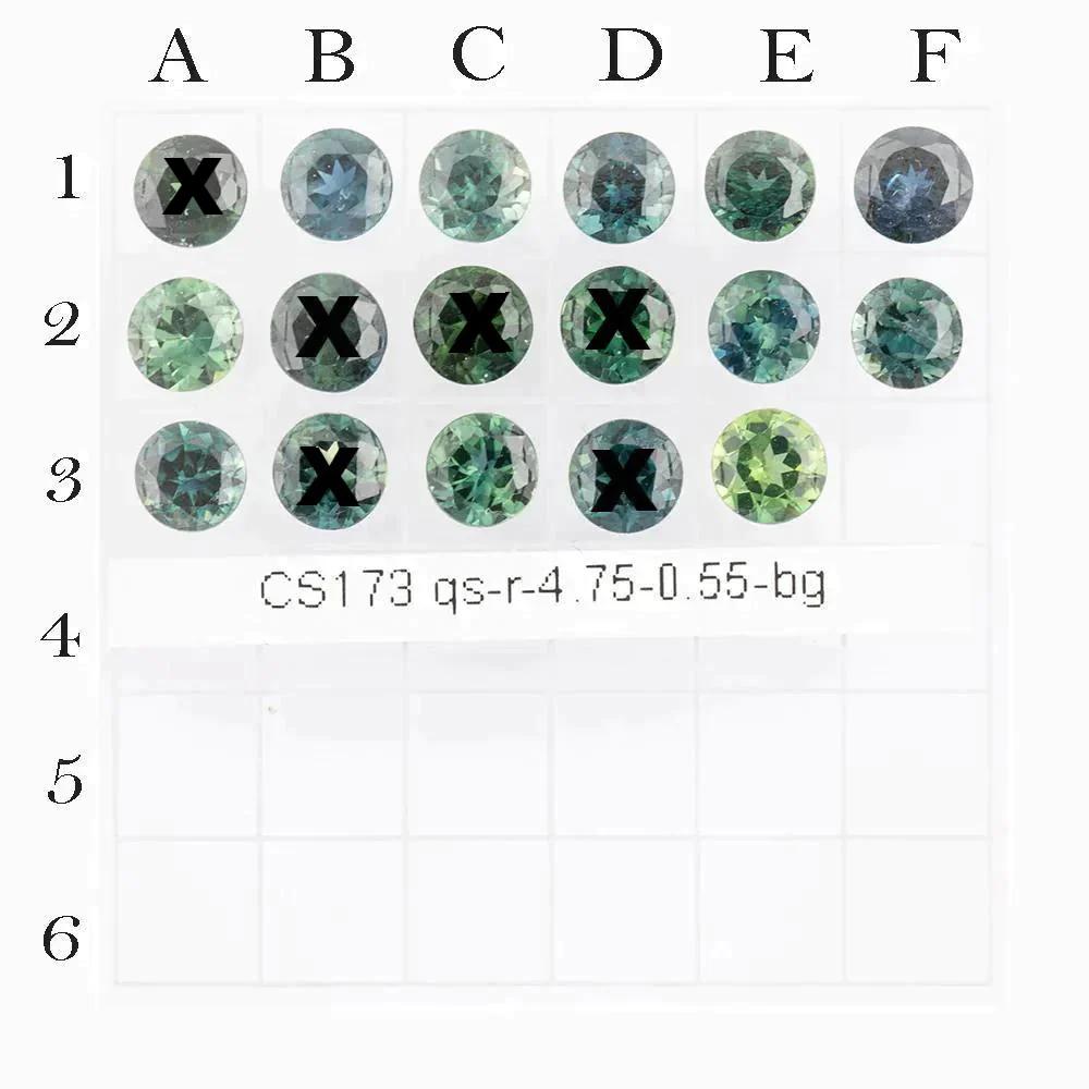 0.55ct Calibrated Round Queensland Sapphires (4.75mm) CS173