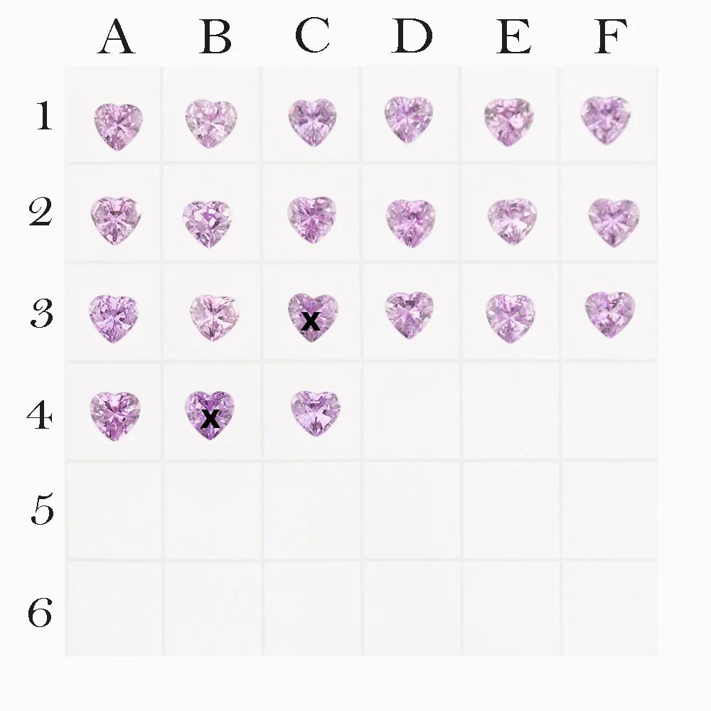 0.10ct Calibrated Heart Madagascar Sapphire (3.0mm) CS236
