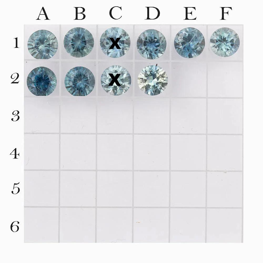 0.60ct Calibrated Round Montana Sapphires (5.0mm)  CS256 #3