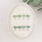 0.30ct Calibrated Heart Madagascar Green, Blue Green Sapphire (4.5mm)