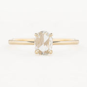 Nina Ring, 0.48ct Oval Rose Cut Diamond, 14k Yellow Gold (One of a kind)