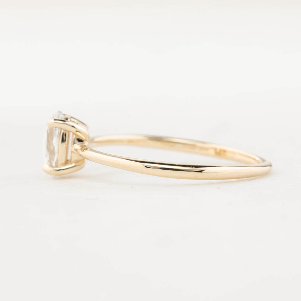 Nina Ring, 0.48ct Oval Rose Cut Diamond, 14k Yellow Gold (One of a kind)