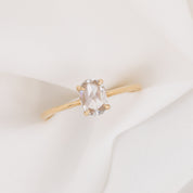 Nina Ring, 0.48ct Oval Rose Cut Diamond, 14k Yellow Gold (One of a kind)