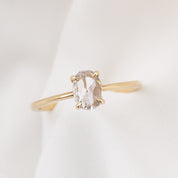 Nina Ring, 0.48ct Oval Rose Cut Diamond, 14k Yellow Gold (One of a kind)