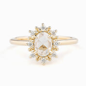 Victoria Ring, Oval Rose Cut Diamond