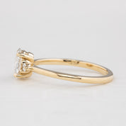Emilie Ring 0.50ct Oval Rose Cut Diamond, 14K Yellow Gold (One of a kind)