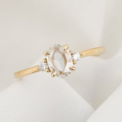 Emilie Ring, Oval Rose Cut Diamond