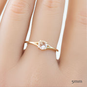 Kylie Ring, Round Rose Cut Diamond