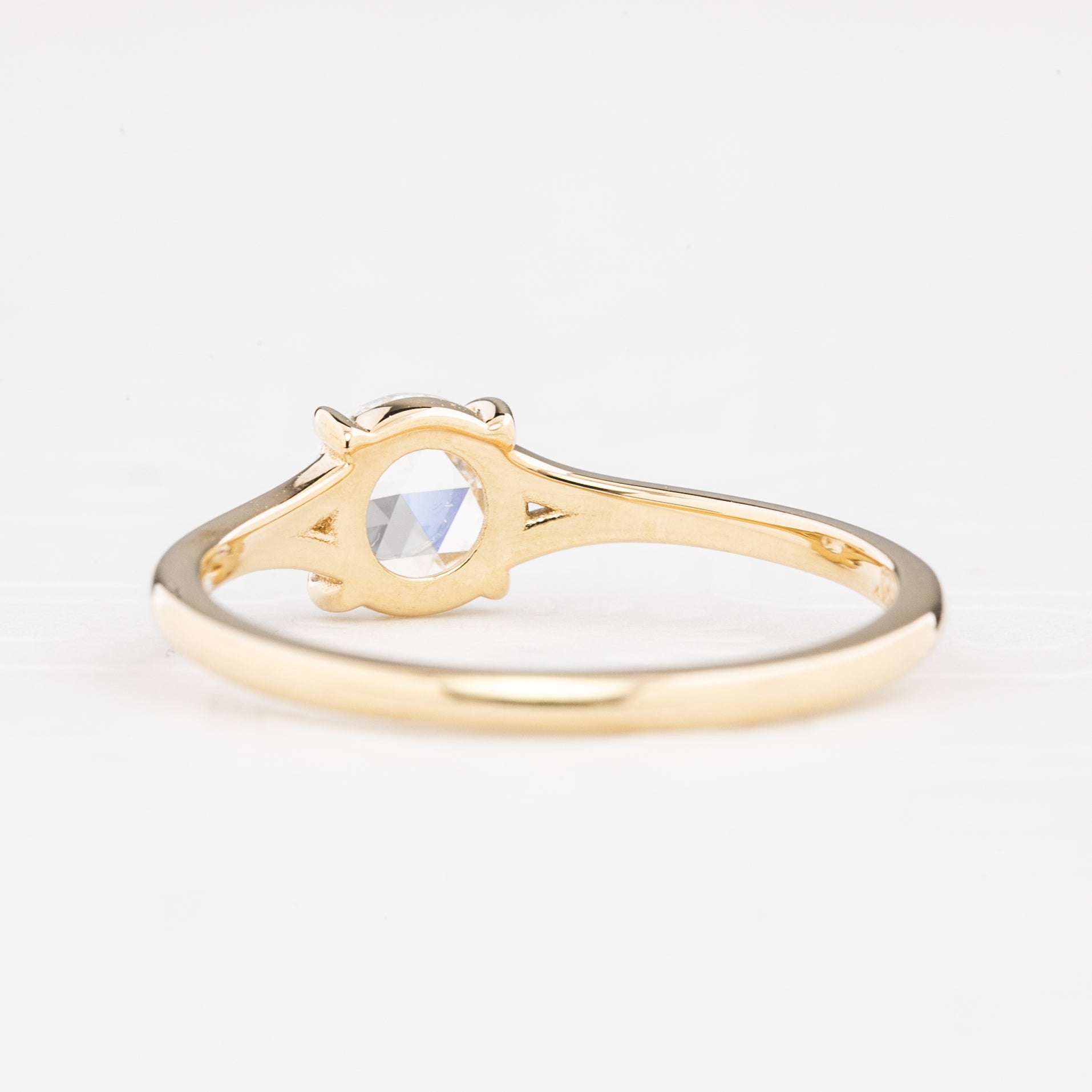 Kylie Ring, 0.50ct Round Rose Cut Diamond, 14k Yellow Gold (One of a kind)