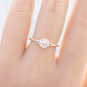 Kylie Ring, 0.50ct Round Rose Cut Diamond, 14k Yellow Gold (One of a kind)