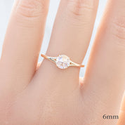 Kylie Ring, Round Rose Cut Diamond