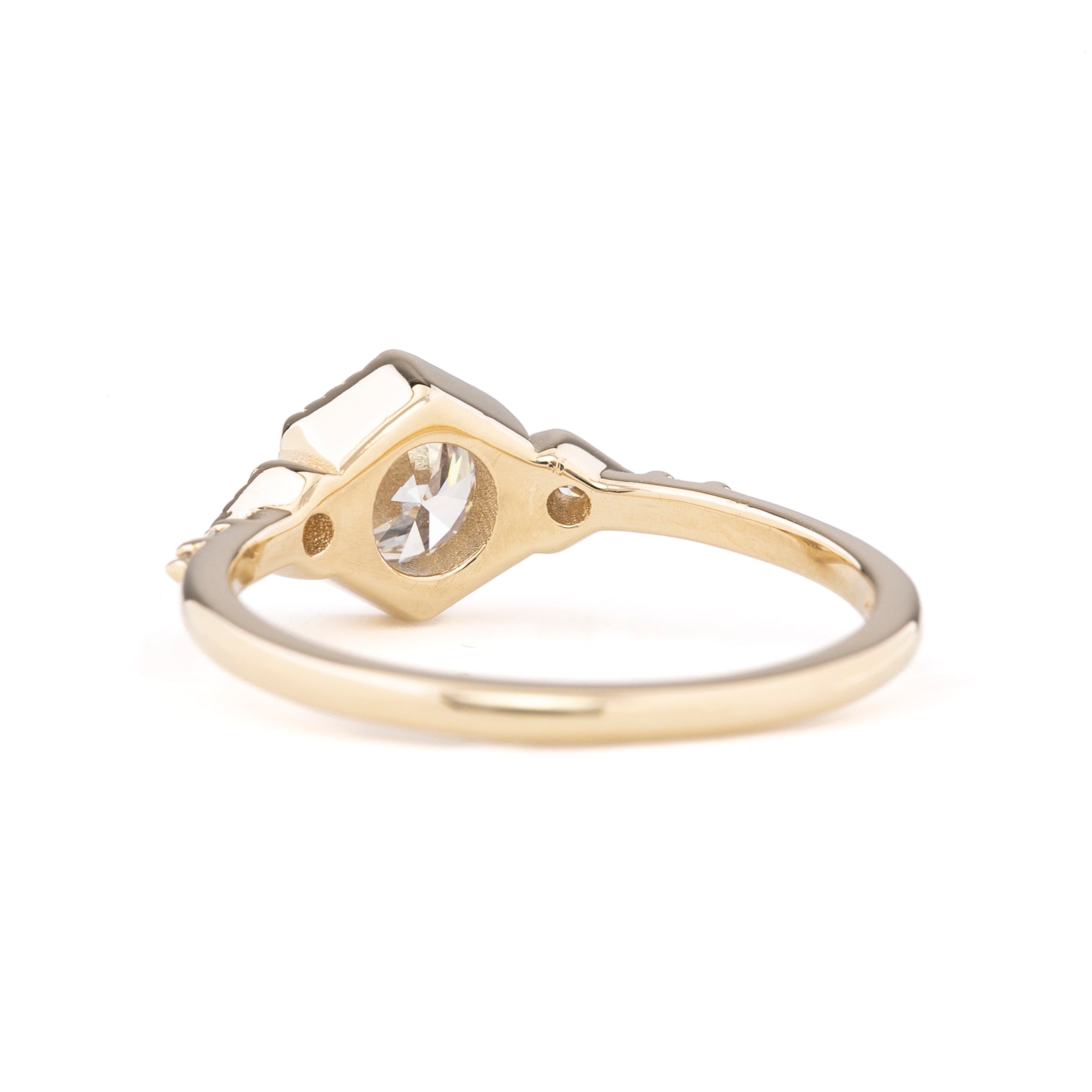 Agatha Ring, IGI Certified 0.8ct Lab Diamond, 14k Yellow Gold (One of a kind)