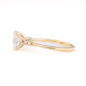 Estel Fleur Four Prongs Ring, Oval Brilliant Cut Diamond