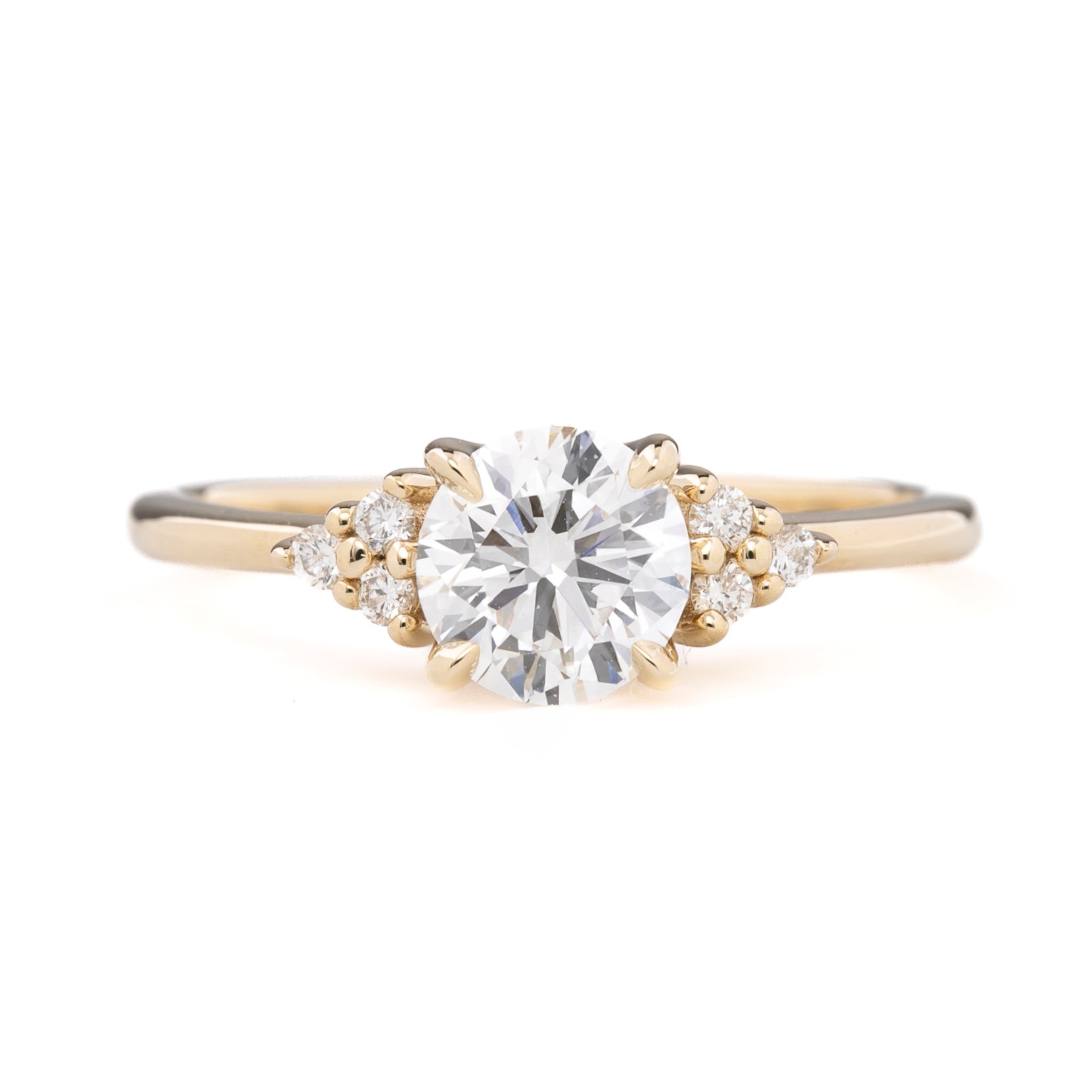 Teresa Ring, 1ct/1.32ct Lab Diamond, 14k Yellow Gold (One of a kind)