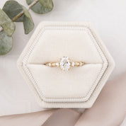 1ct 8.5mm oval brilliant cut diamond wisteria ring