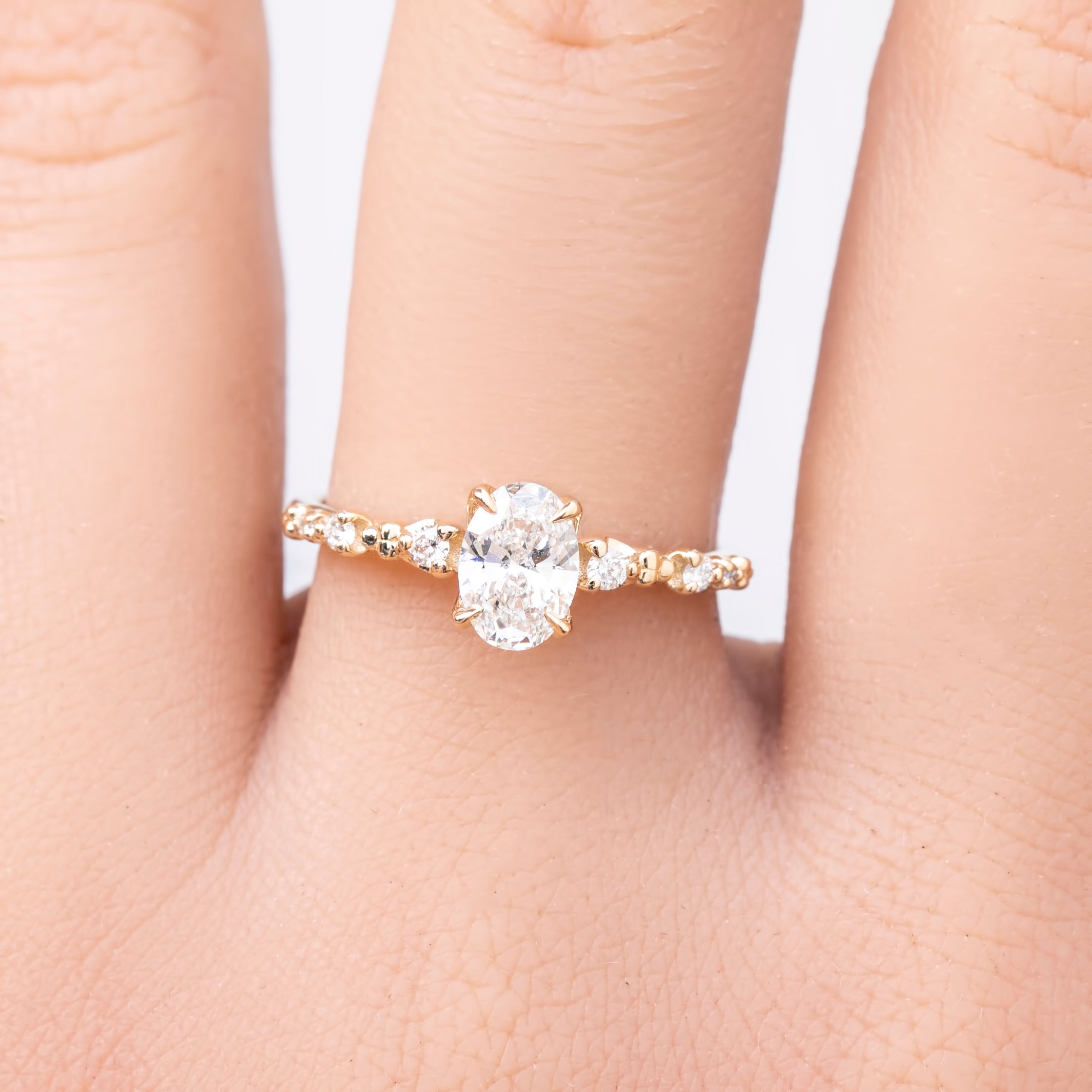 Wisteria Ring 0.70ct Lab Diamond, 14k Yellow Gold (One of a kind)