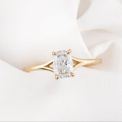Kylie Ring, 1.00ct Cushion Lab Diamond