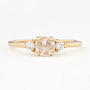 Estel Ring, 0.45ct Rose Cut Diamond, 14k Yellow Gold (One of a kind)