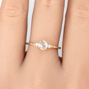 Estel Ring, 0.45ct Rose Cut Diamond, 14k Yellow Gold (One of a kind)