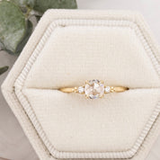 Estel Ring, 0.45ct Rose Cut Diamond, 14k Yellow Gold (One of a kind)