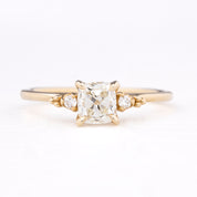 Estel Ring, GIA Certified 0.84ct Cushion Cut Old Mine Cut Diamond, 14k Yellow Gold (One of a kind)