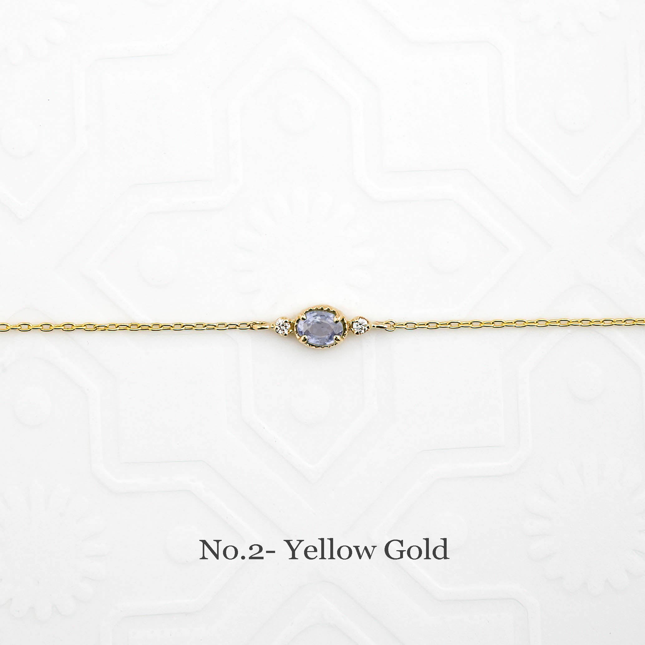 Three-Stone Bracelet, Unheated Madagascar Sapphire